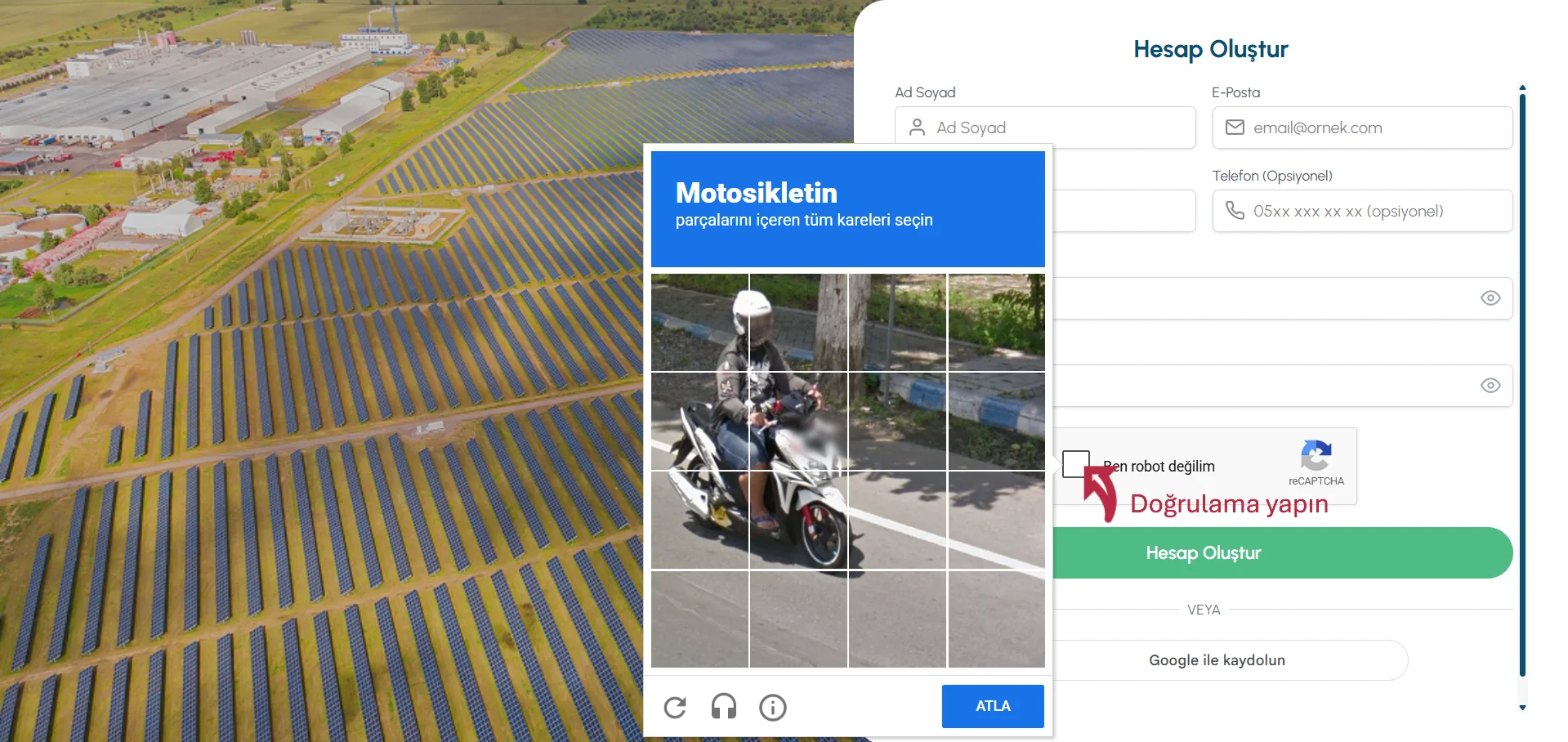SolarTools doğrulama