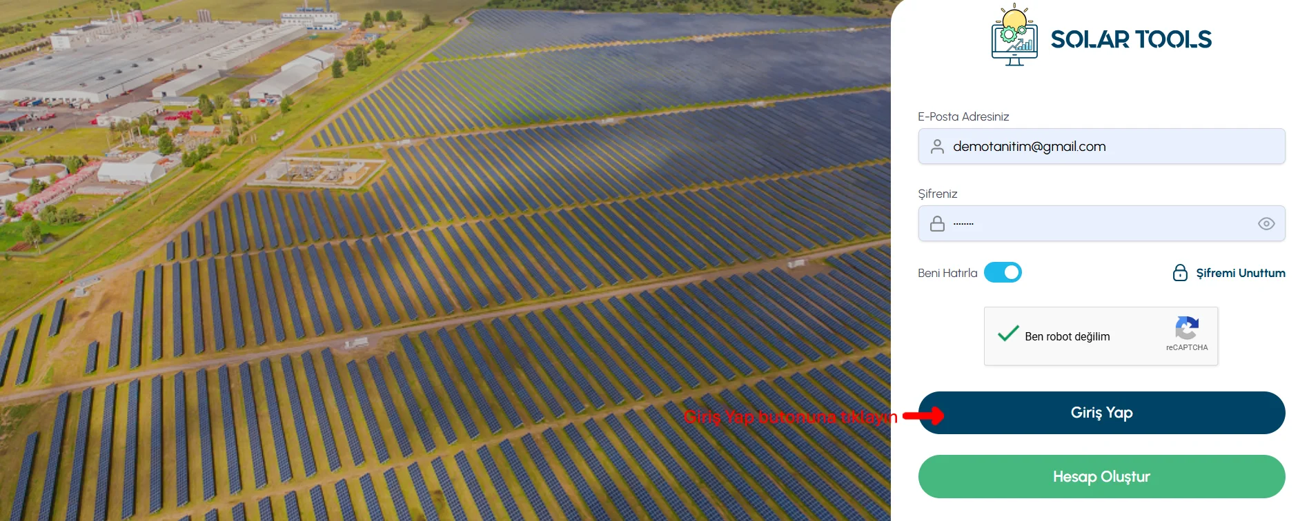 SolarTools doğrulama