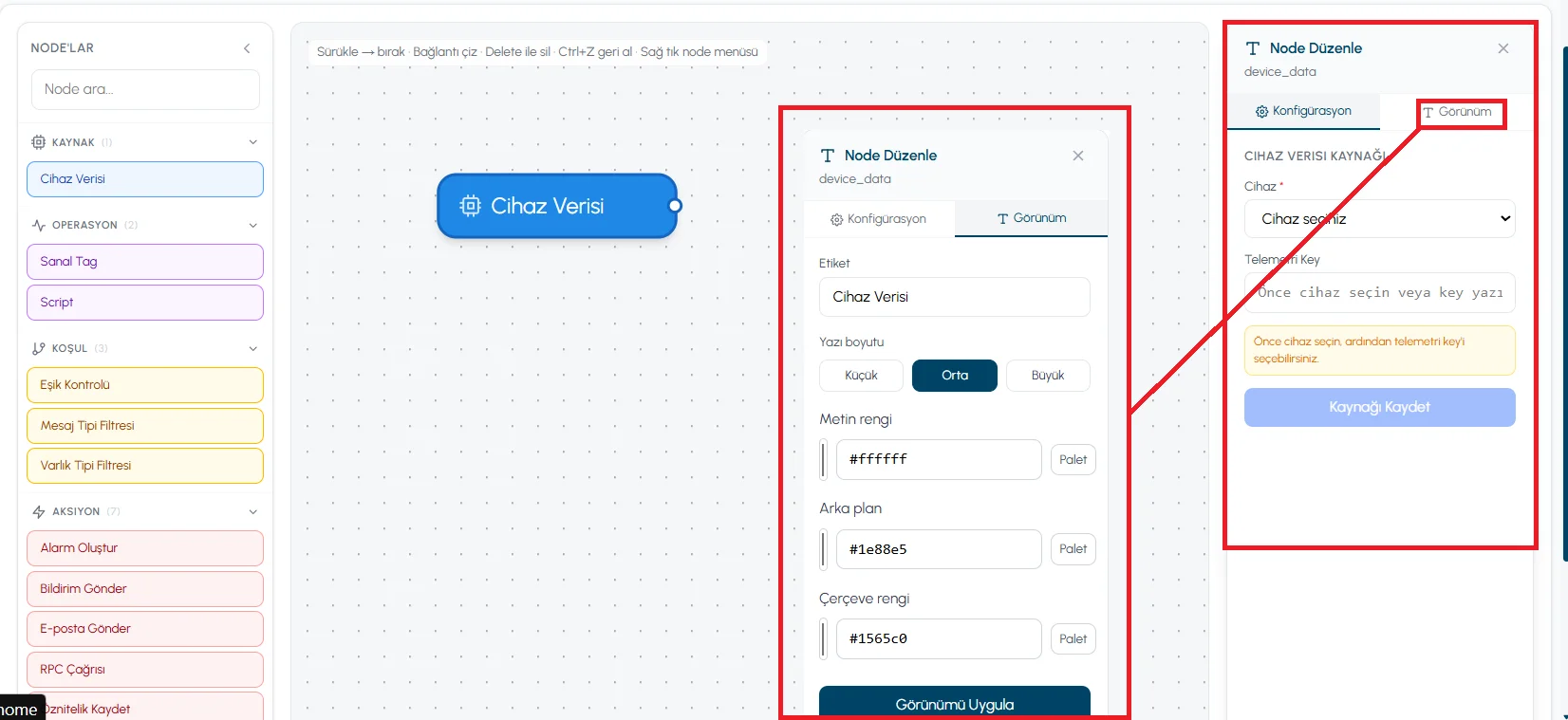 Device Data - Canvas View