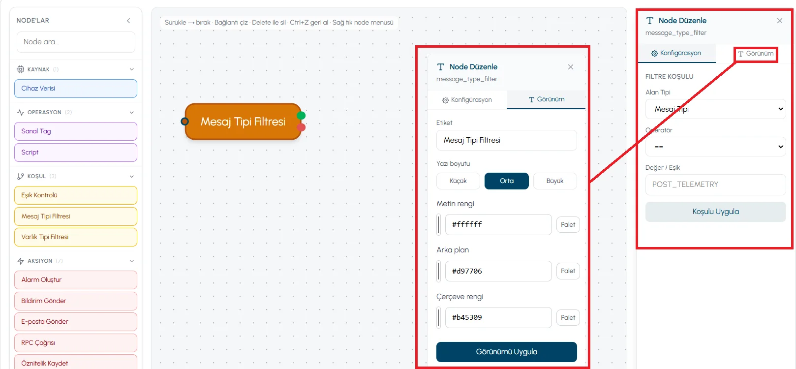 Message Type - Canvas View