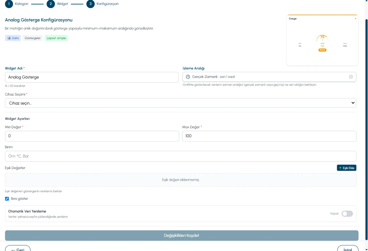 Widget Configuration
