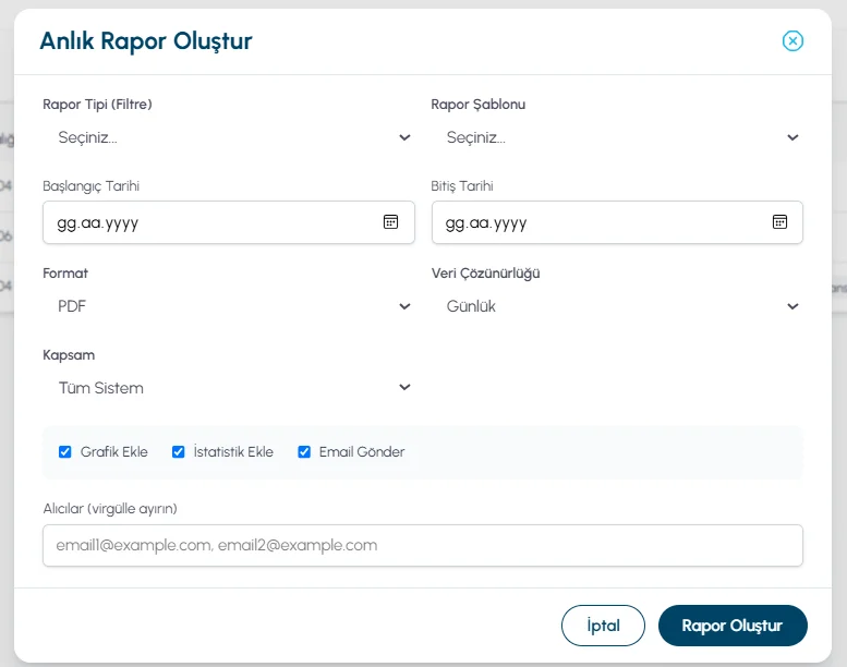 Instant Report Creation