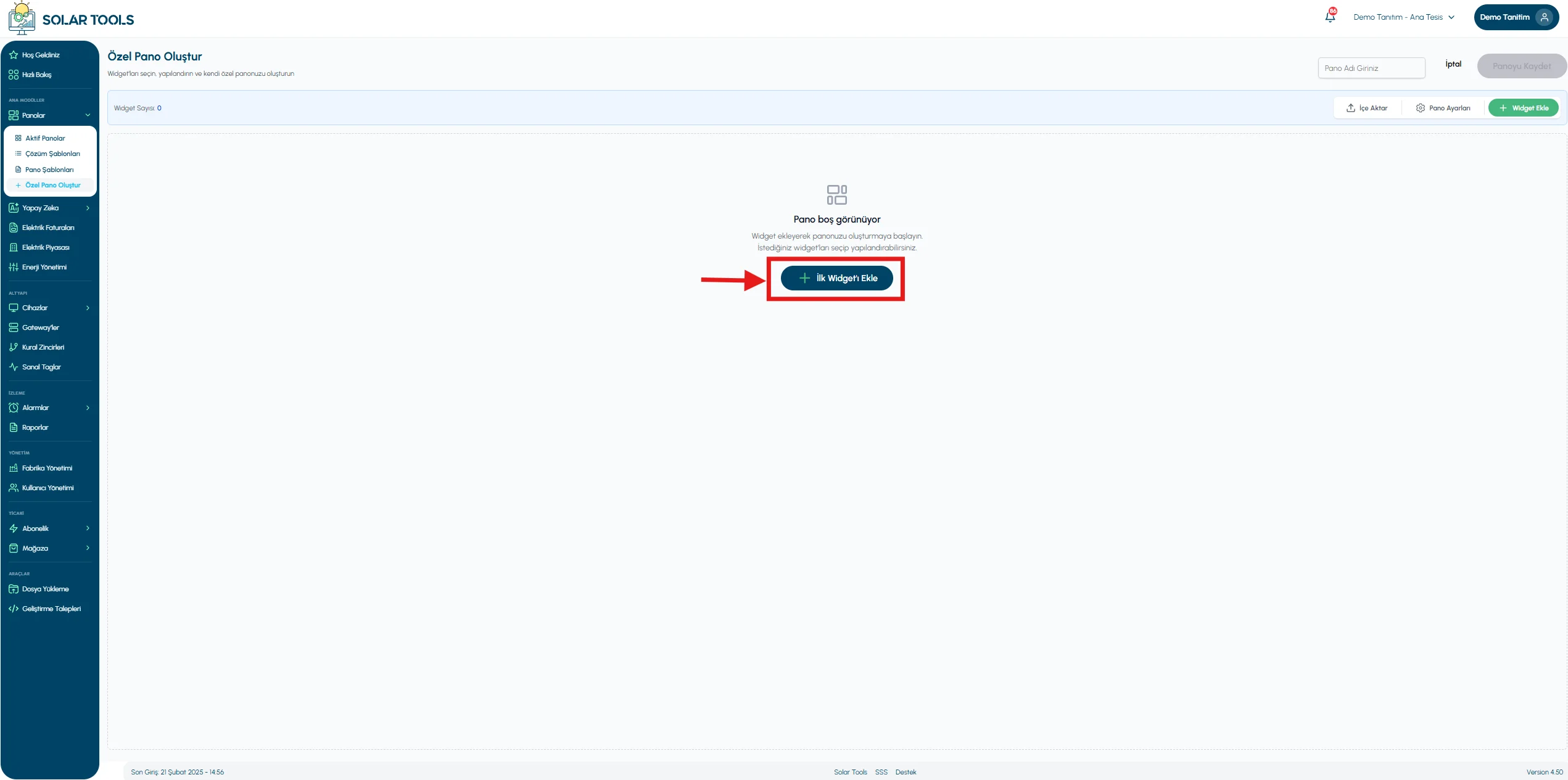 Add Widget