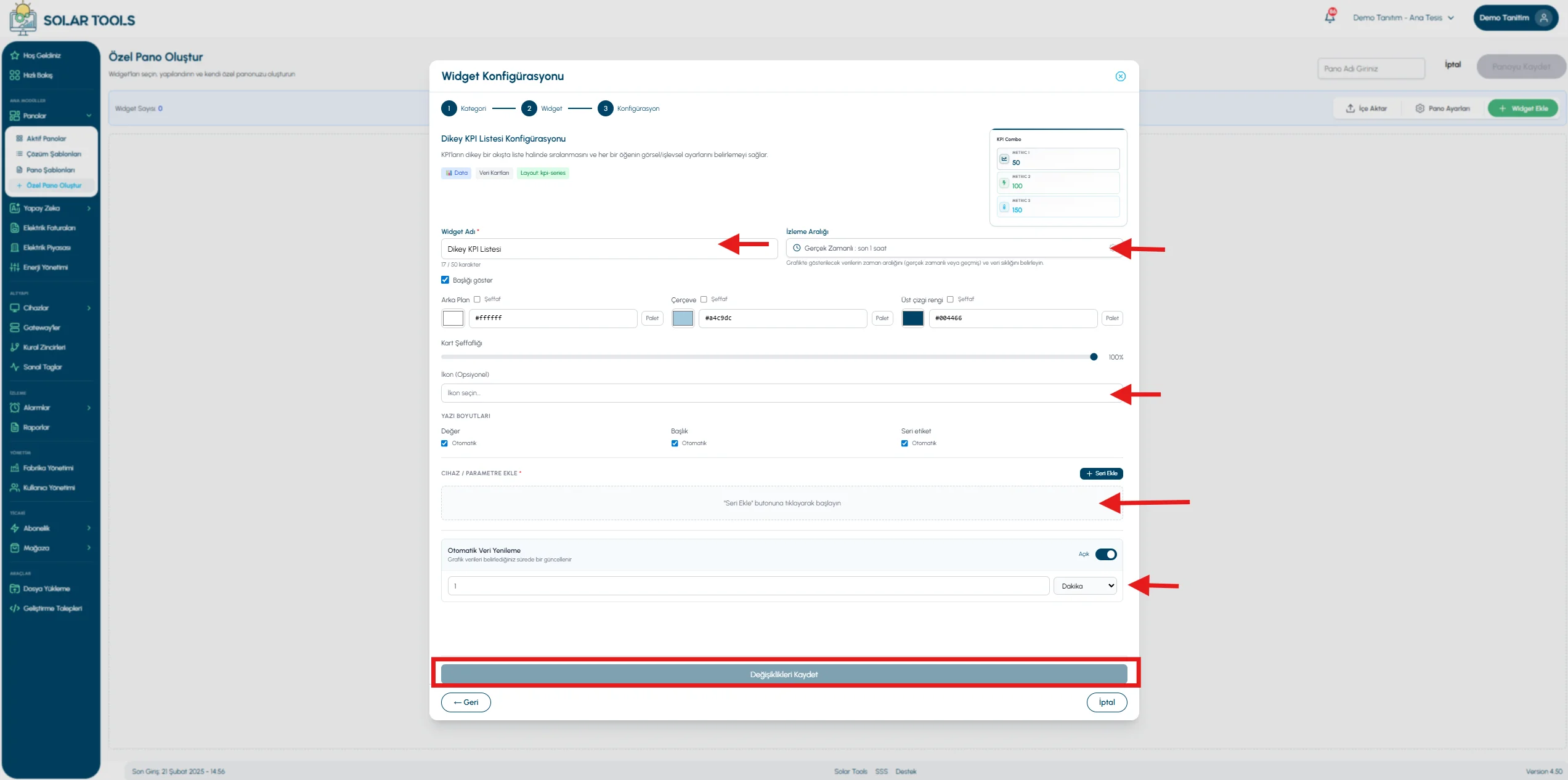 Vertical KPI — view 2