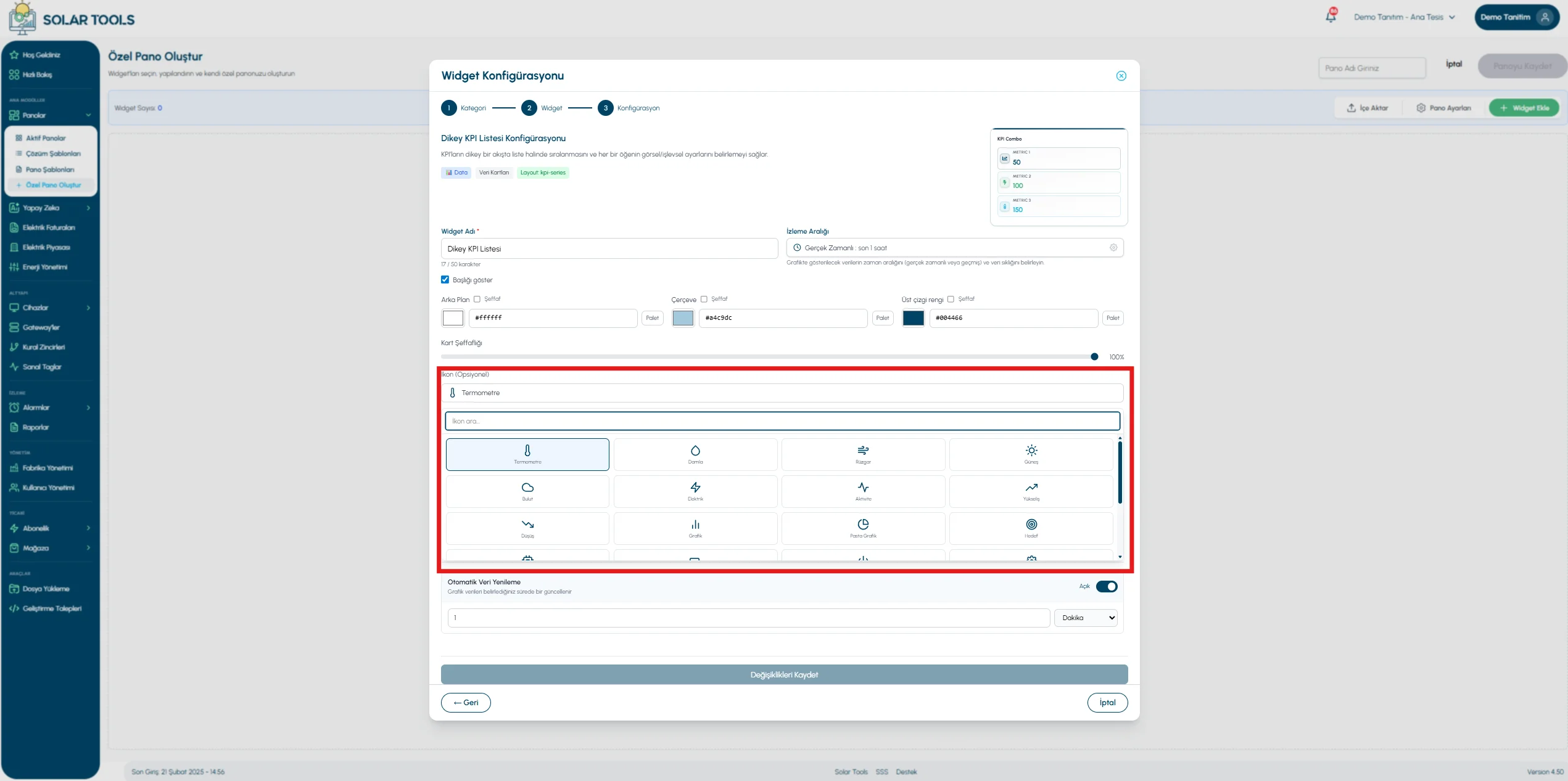 Vertical KPI — view 3